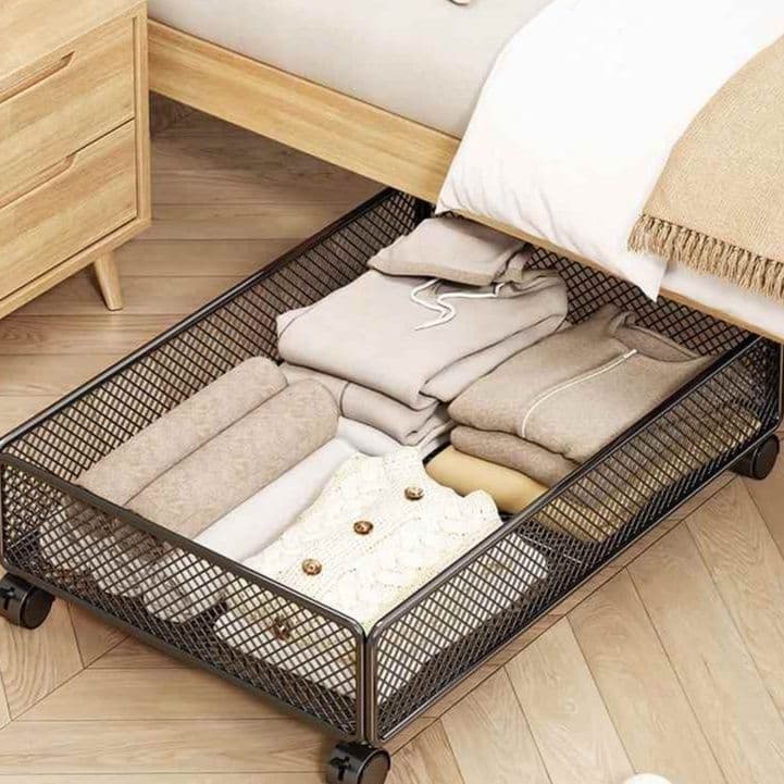 ベッド 下 収納 メッシュキャスター付き収納ケース