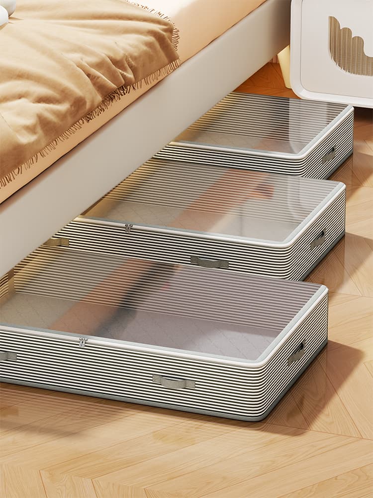 ベッド 下 収納 透明フラット収納ボックス