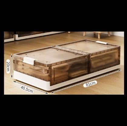 ベッド 下 収納 双開き式スリム収納ボックス