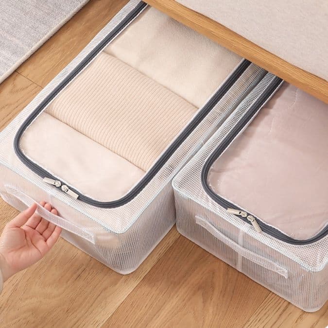 ベッド 下 収納 すっきり収納メッシュ衣装ケース