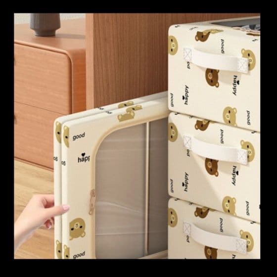 ベッド 下 収納 透明窓付き折りたたみ式靴収納ボックス