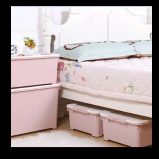 ベッド 下 収納 キャスター付き蓋つき収納ボックス大容量タイプ