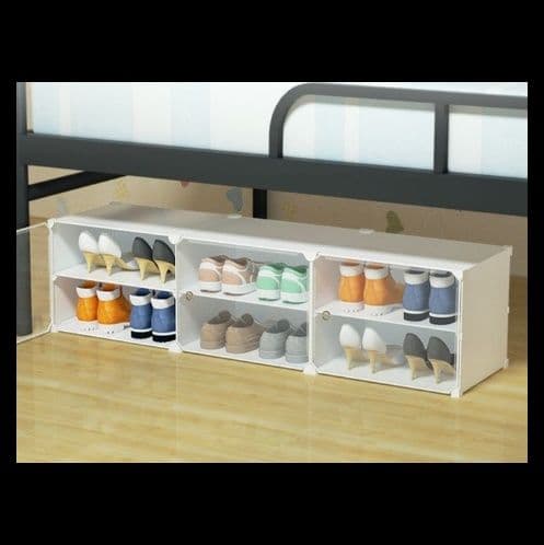 ベッド 下 収納 ベッド下対応二段式靴専用収納ボックス