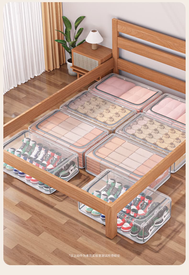 ベッド 下 収納 透明メッシュ 衣装ケース 収納ボックス